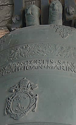 Detail of a bell of the Campanile saint mark bell tower