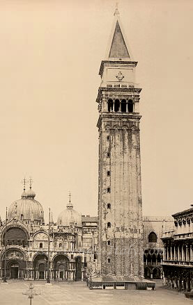 The Bell tower of Saint Mark in 1870