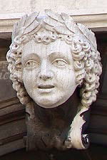 Sculpture Labia palace Venice Italy