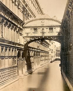 The Bridge of Sighs Photograph 1870 Naya Carlo