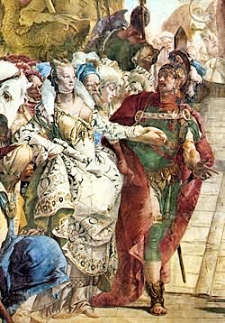 Tiepolo Anthony and Cleopatra - Detail labia palace Venice Italy