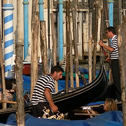 venice gondola gondoliers ride Venice Italy