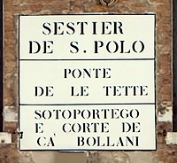 Nizioleto du Ponte de le Tette venise