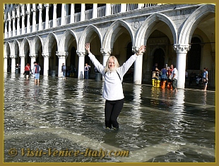 Acqua Alta Saint Mark Square Venice Italy