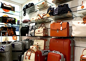 Baggage and Suitcases at Bona shop in Venice Italy