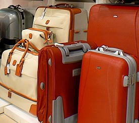 Baggage and Suitcases at Bona shop in Venice Italy
