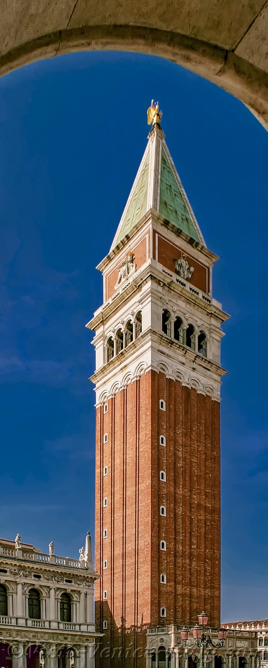 a bell tower especially one detached from a church