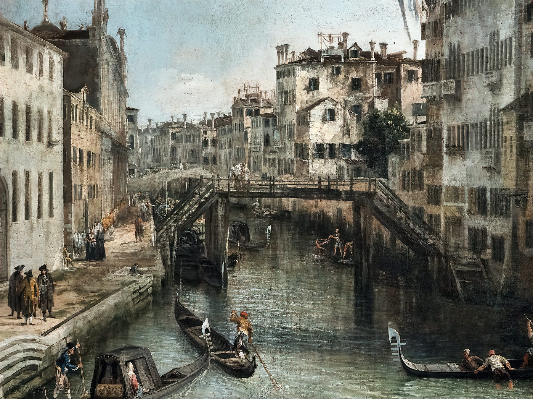 Canaletto, View of Rio dei Mendicanti Canal at Ca' Rezzonico